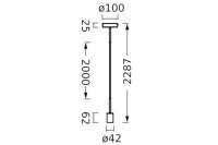 LED 1906 Needle Pendel E27 BG