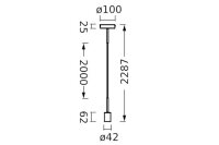 LED 1906 Needle Pendel E27 DG