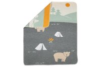 Babydecke Camping 70x90cm grau