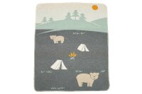 Babydecke Camping 70x90cm grau