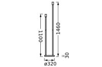 LED Decostick Floor 2xE27 gr