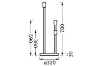 LED Decostick Floor 3xE27 gr