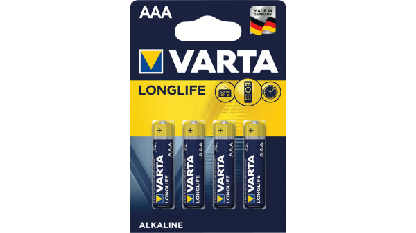 VARTA Batterie "Longlife" Alkaline Batterie, SB-ve Micro (LR03, A