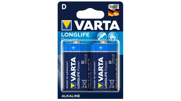 VARTA Batterie "Longlife" Alkaline Batterie, SB-ve Mono (LR20, D)