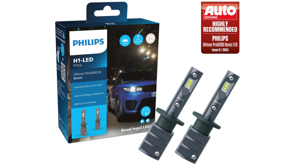 PHILIPS Hauptlampe Ultinon Pro6000 Boost H1, LED, 12 V, 5800 Ke