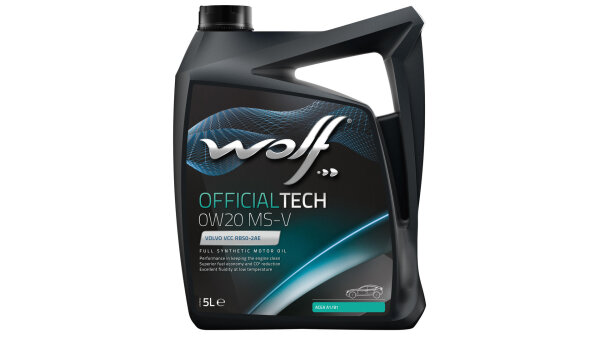 WOLF Motoröl OfficialTech MS-V SAE 0W-20, HC-Synthese, Freigabe