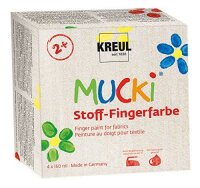 MUCKI Stoff-Fingerfarbe 4er Set