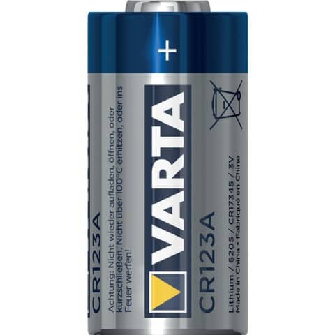 VARTA Batterie "Professionel Lithium" SB CR123A, (3 V, 1430 mAh), 1 Stück