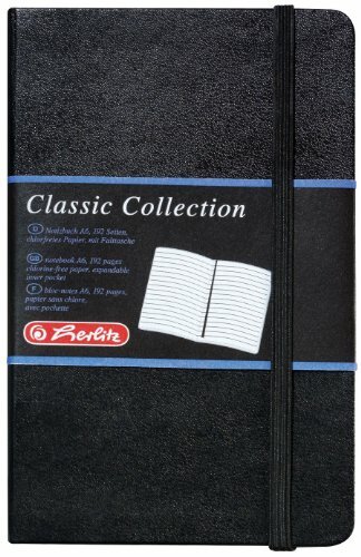 HERLITZ Notizbuch my.book Classic A6 96 Blatt liniert schwarz